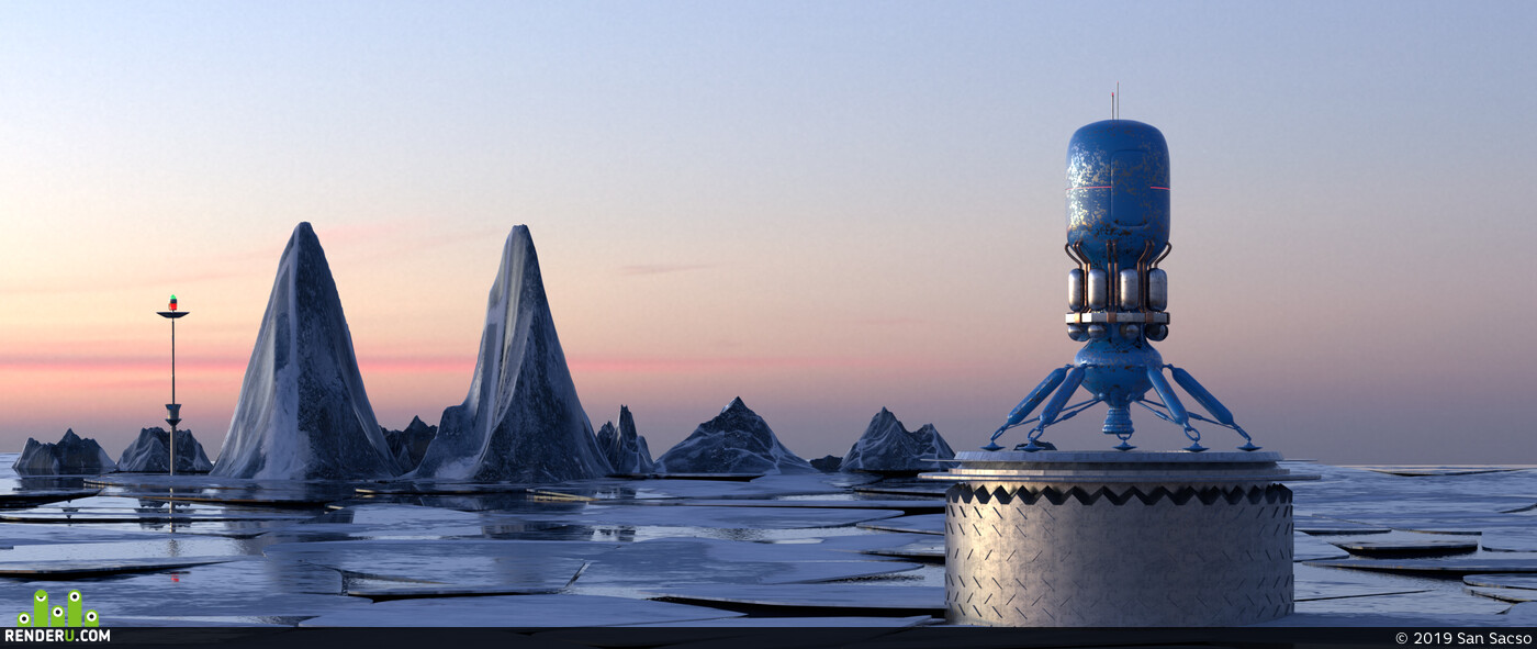 San Sacso. In the cold ice.