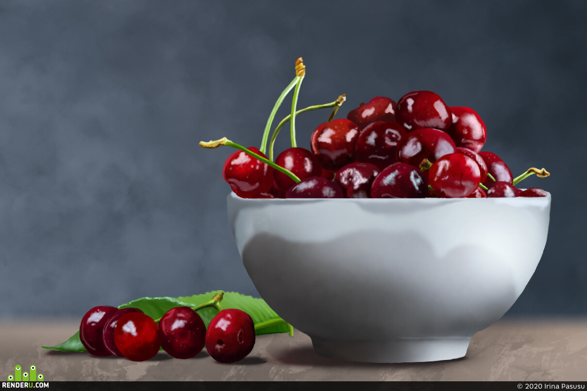 Irina Pasusu. Sweet cherry Черешня
