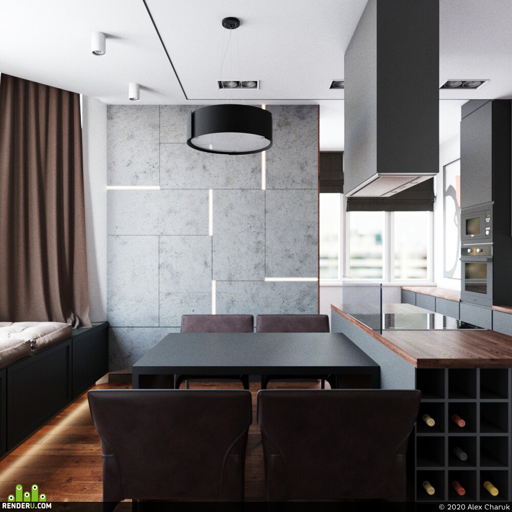 Alex Charuk. Interior design apartments  in Kiev 2016