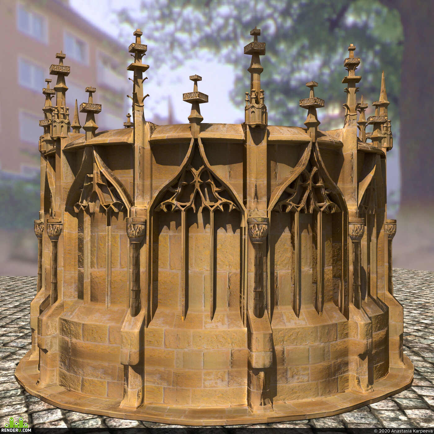 Anastasia Karpeeva. Gothic fountain