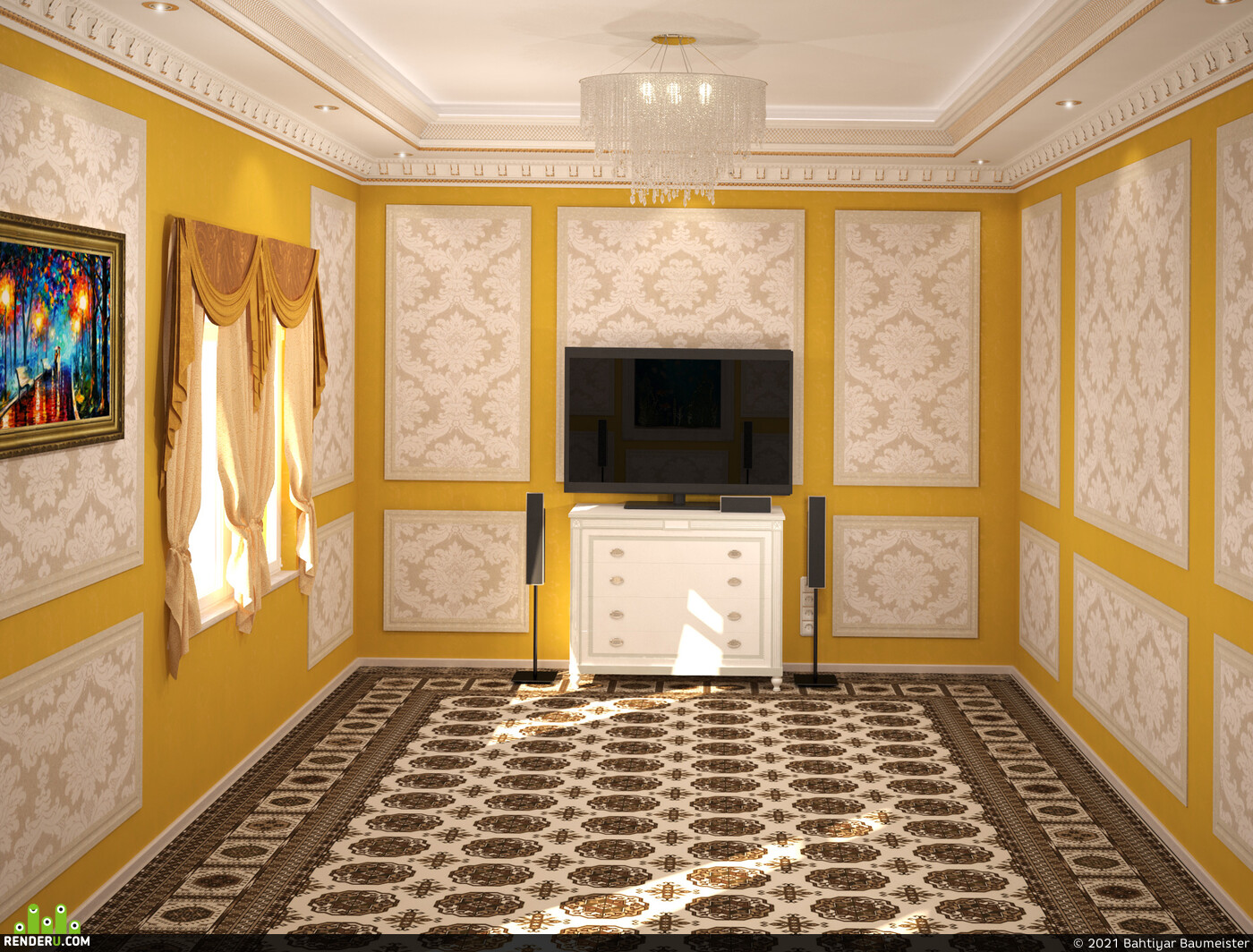 Bahtiyar Baumeister (Allanur). GUEST ROOM IN A SUNNY CLASSIC