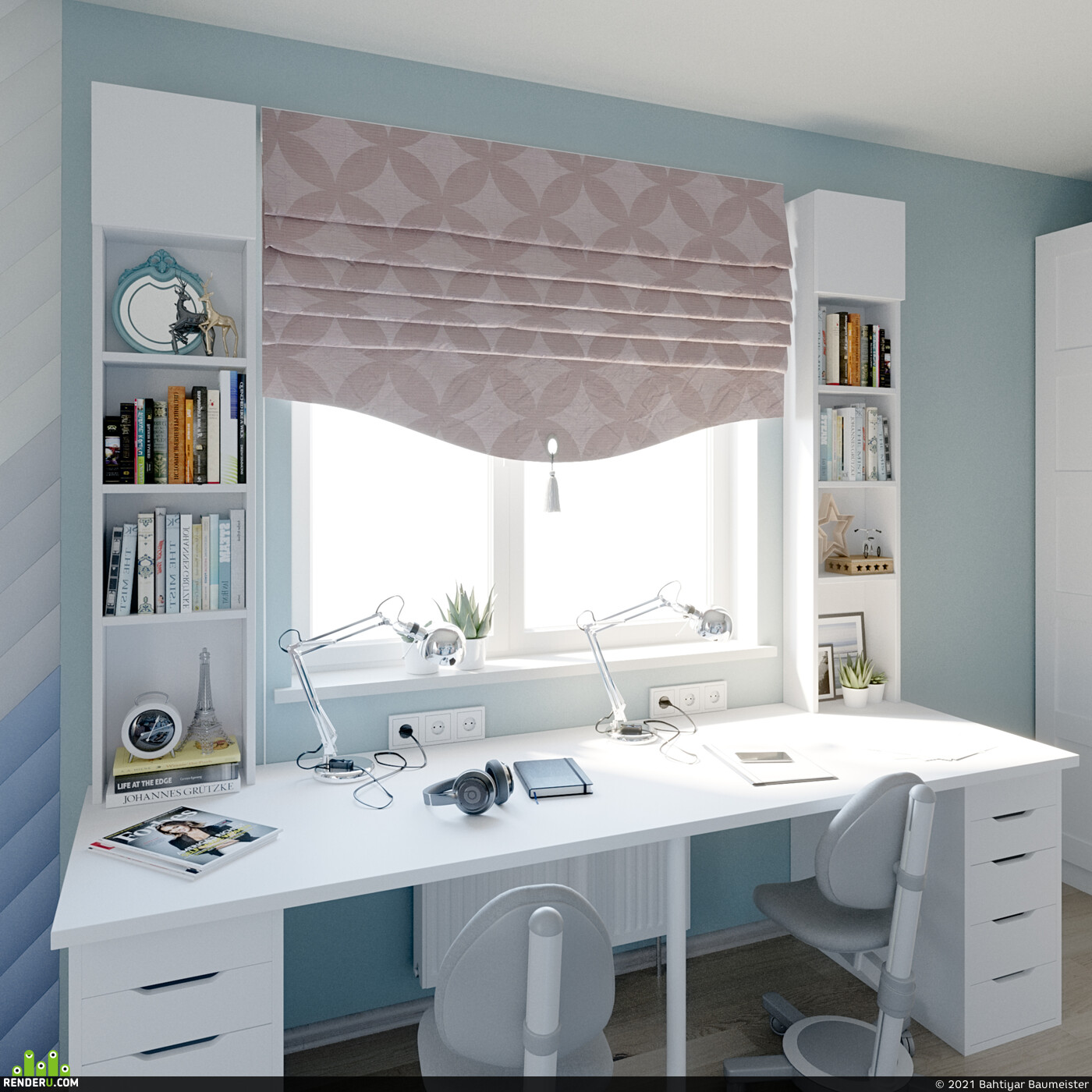 Bahtiyar Baumeister (Allanur). CHILDREN'S ROOM FOR GIRLS IN THE STYLE OF "HARRY POTTER"