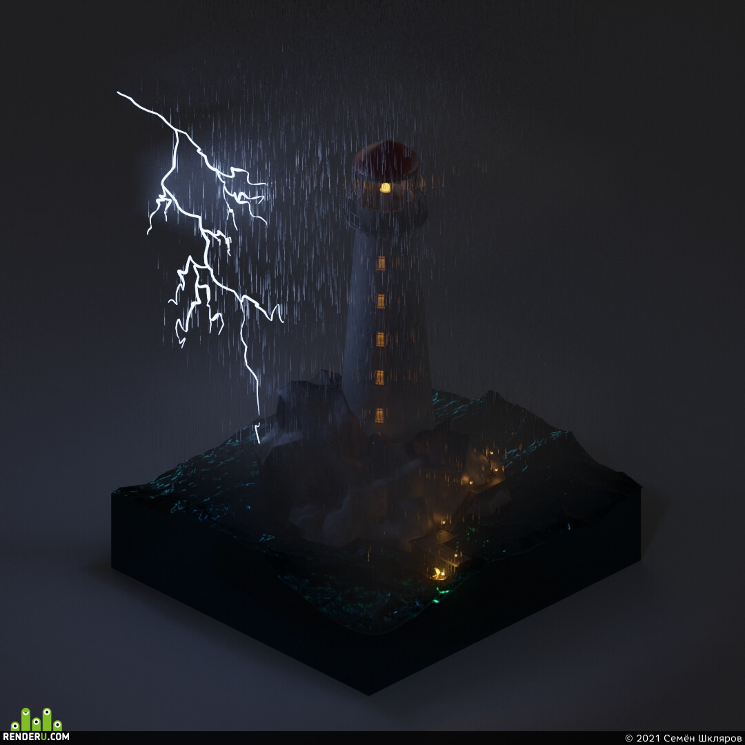 lighthouse, beacon, boats