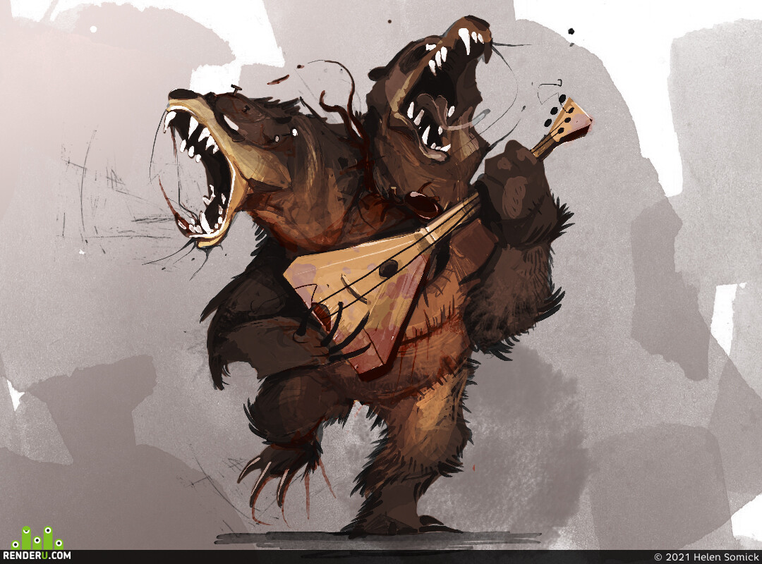 Helen Somick. Two-headed bear