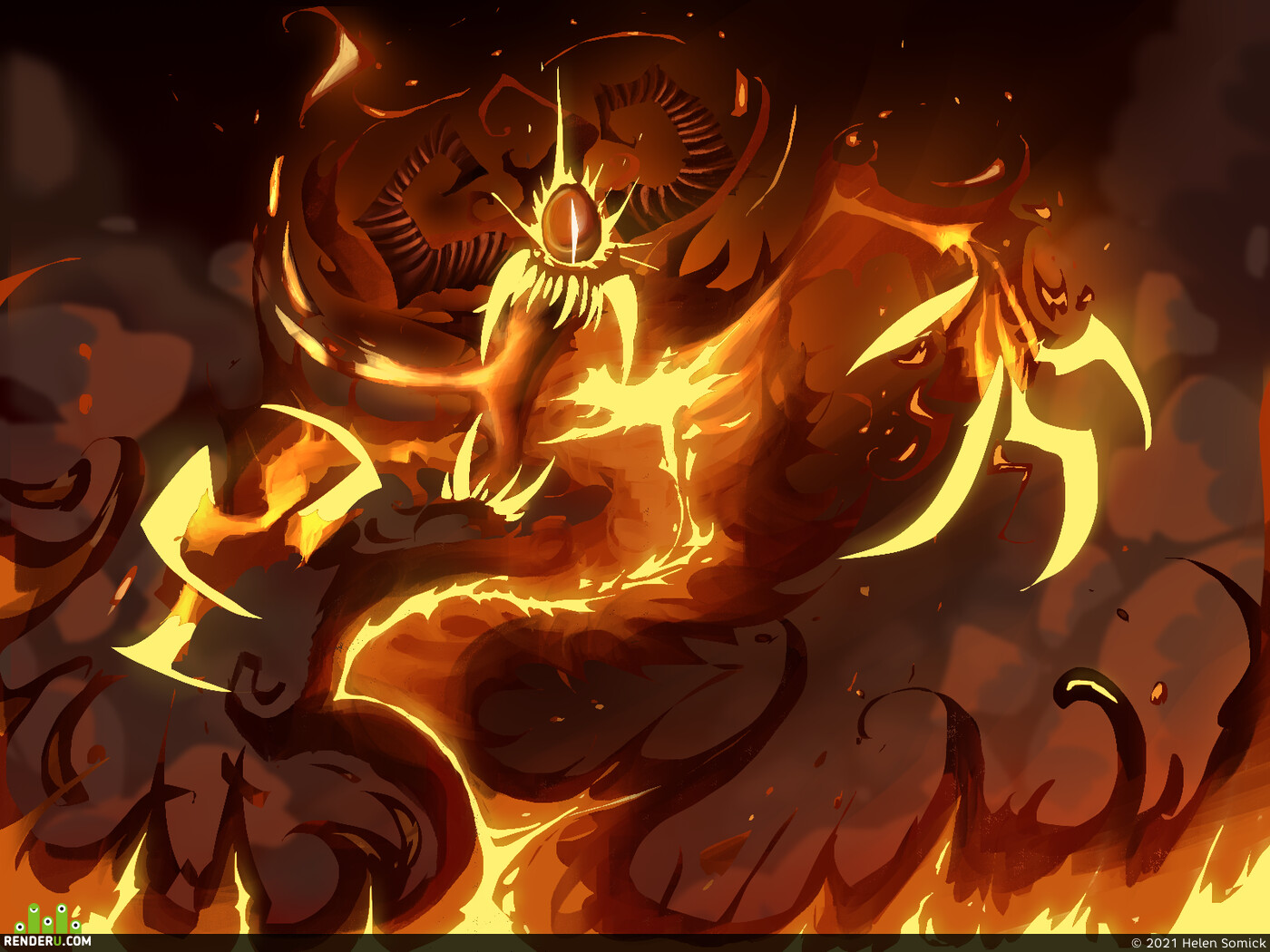 Helen Somick. Fire demon