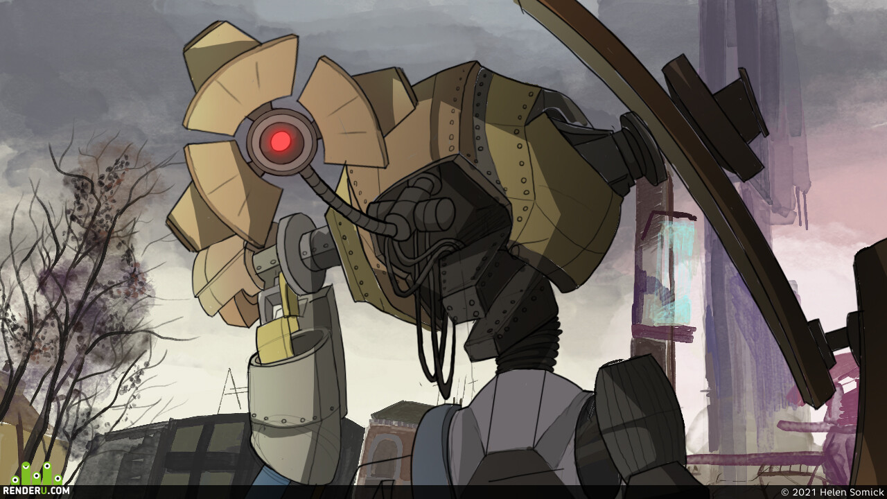 Helen Somick. Dog and City 17
