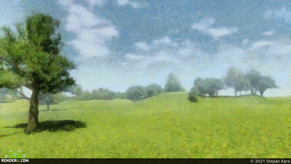 Stepan Kara (Ivan Makarevich Sidorov). Green hills