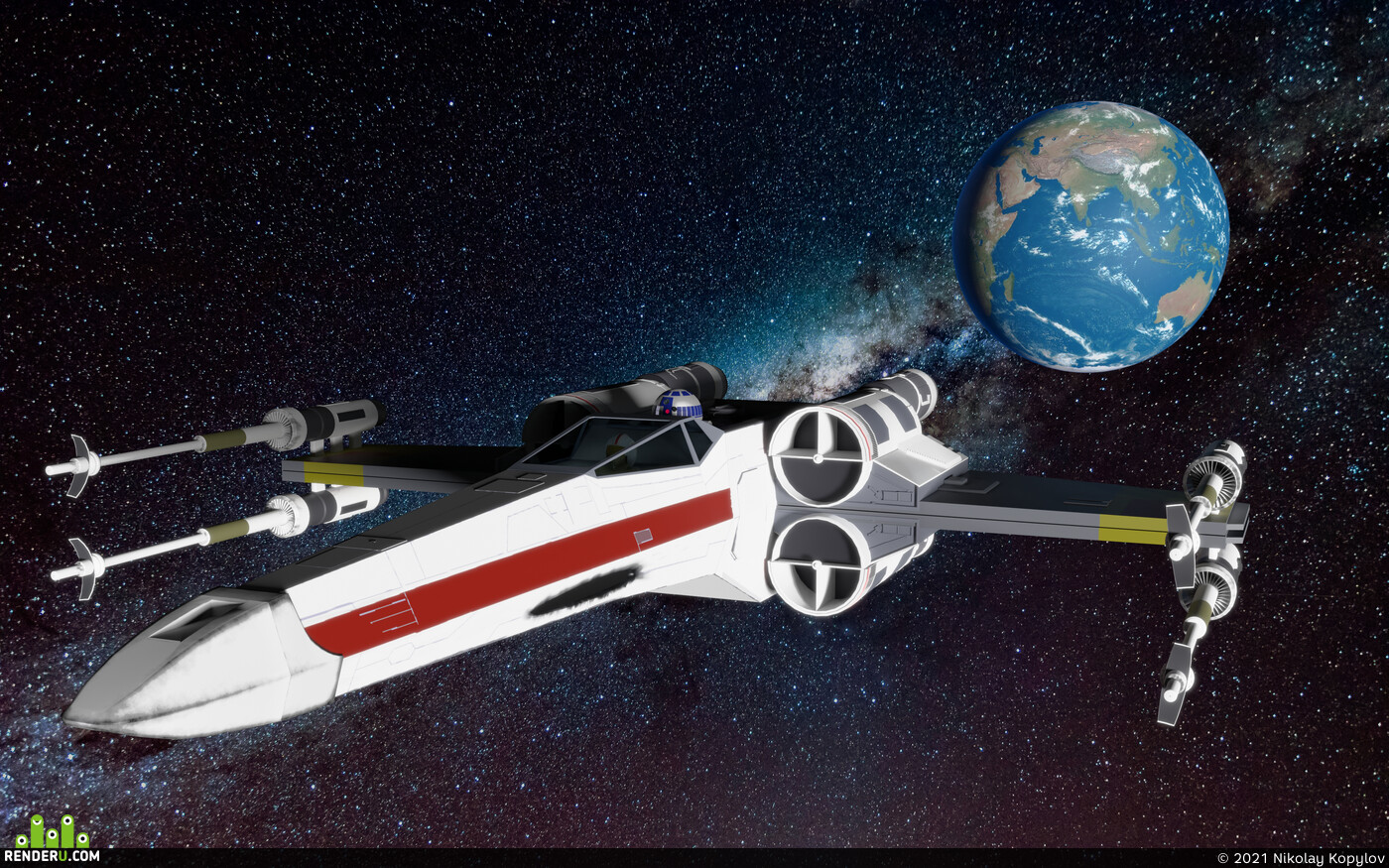 Nikolay Kopylov. X Wing T-65
