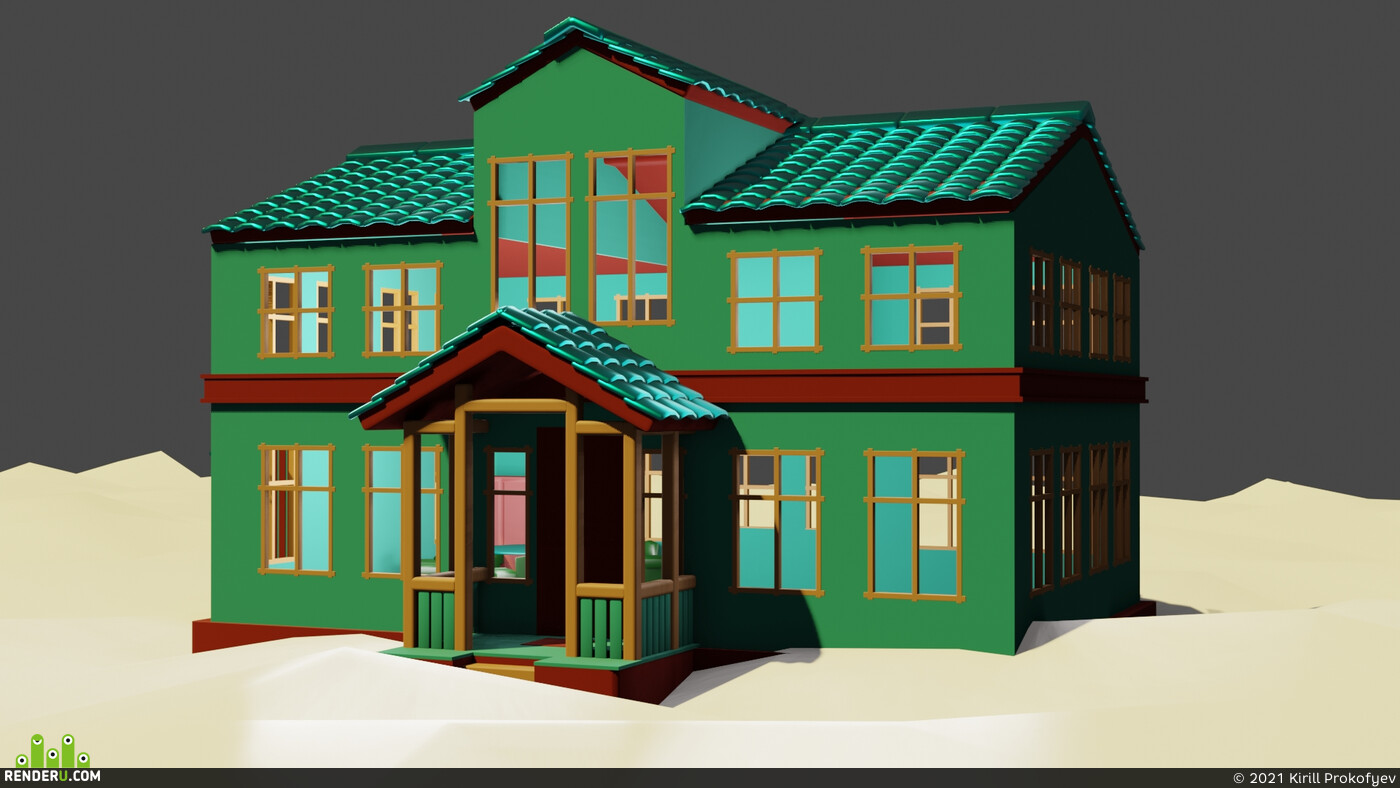 Kirill Prokofyev. 3D House in Blender
