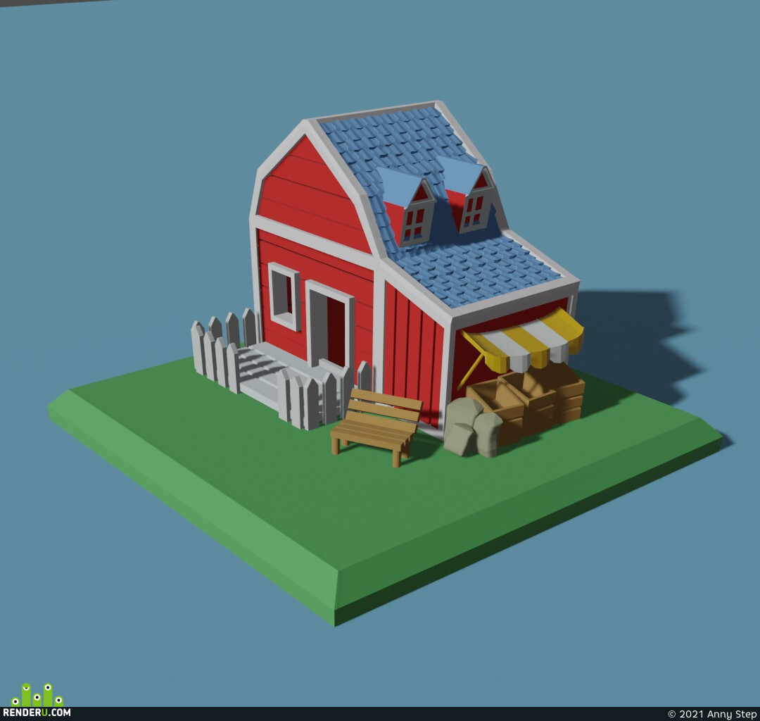 Anny Step. Red house