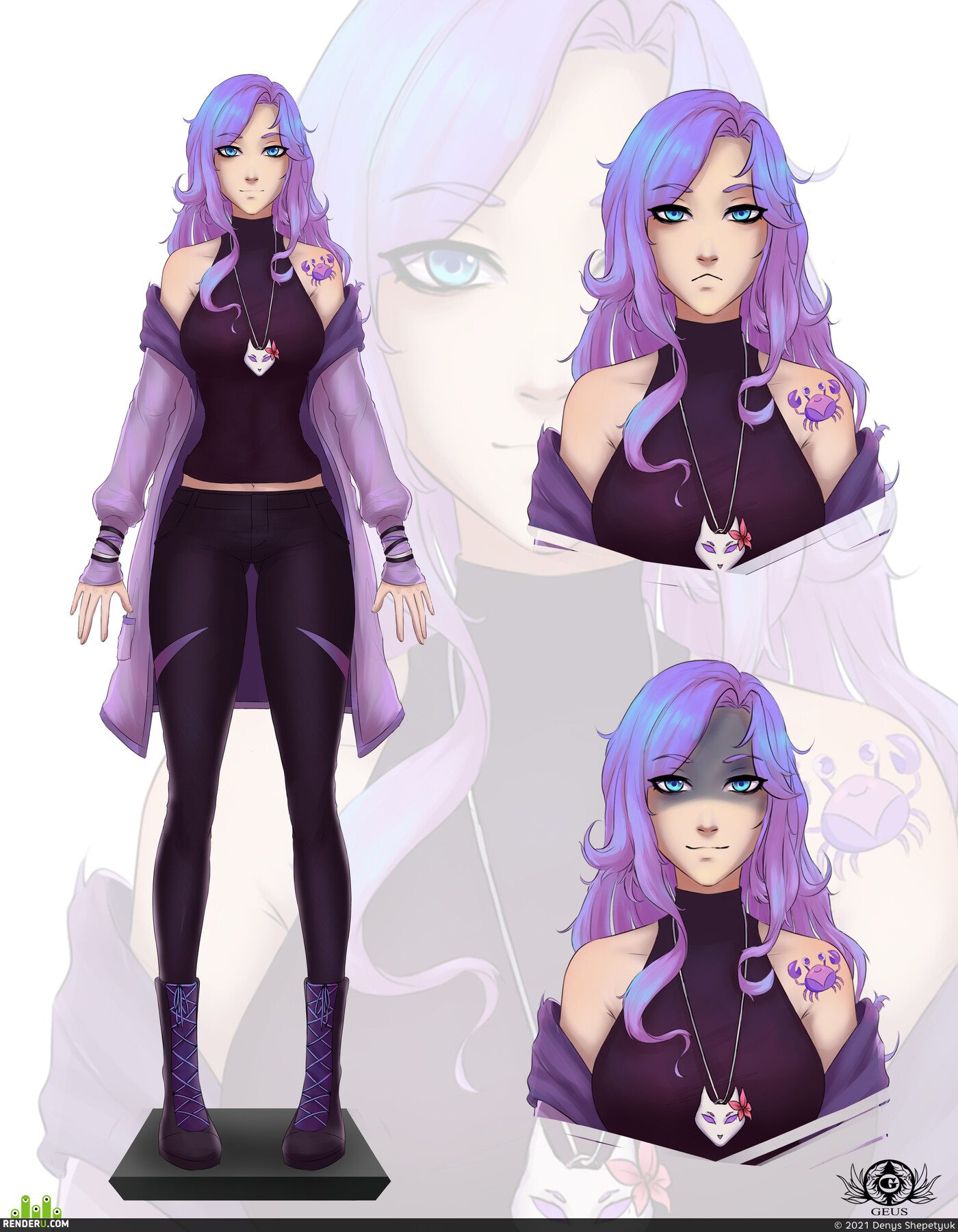 Denys Shepetyuk. Concept art Vtuber MamaVale