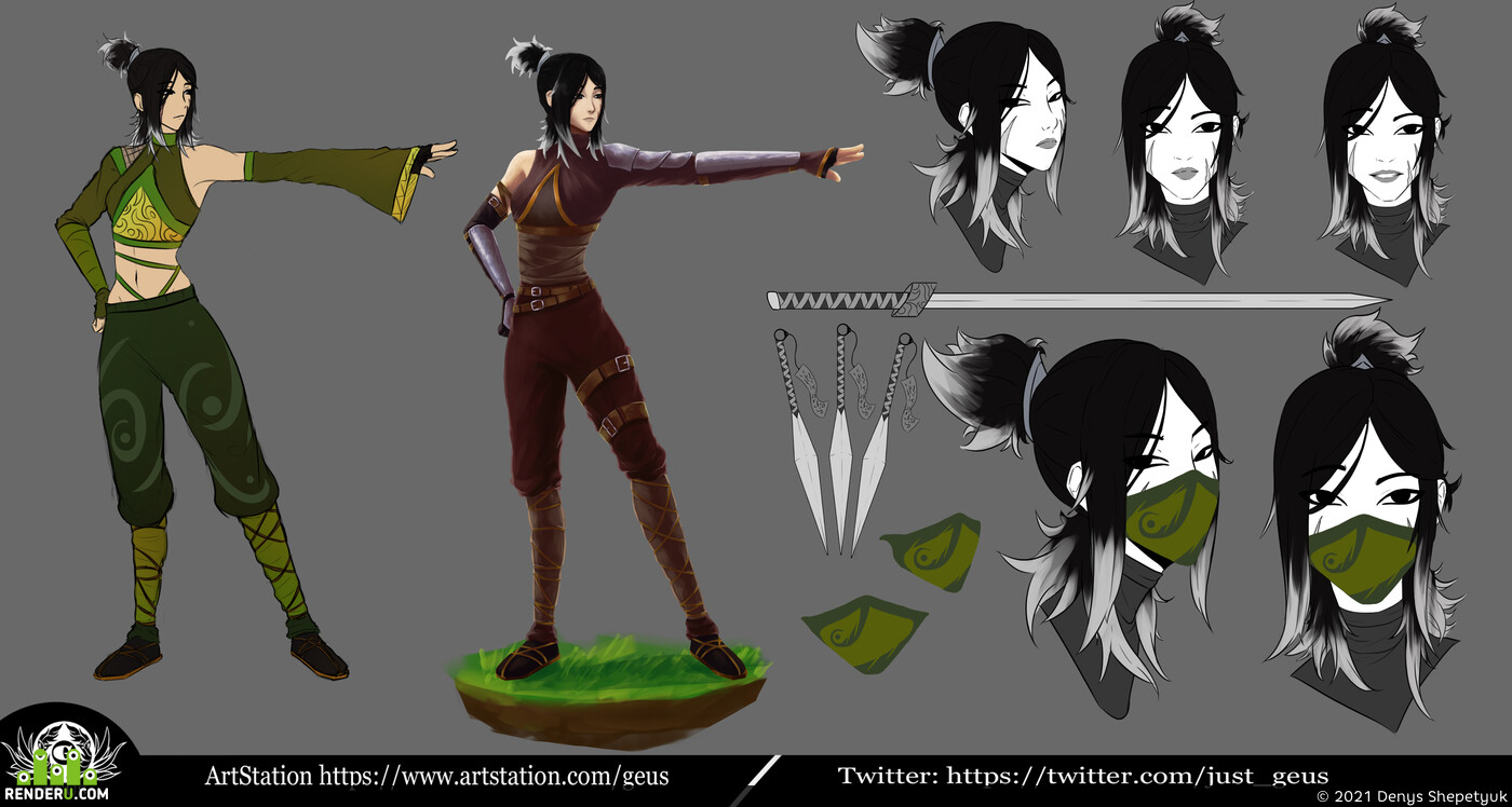 Denys Shepetyuk. Fan concept of the character Mayum from the game League Of Legends