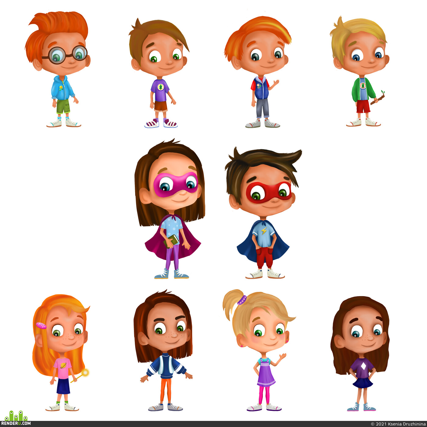 Ksenia Druzhinina. Children character
