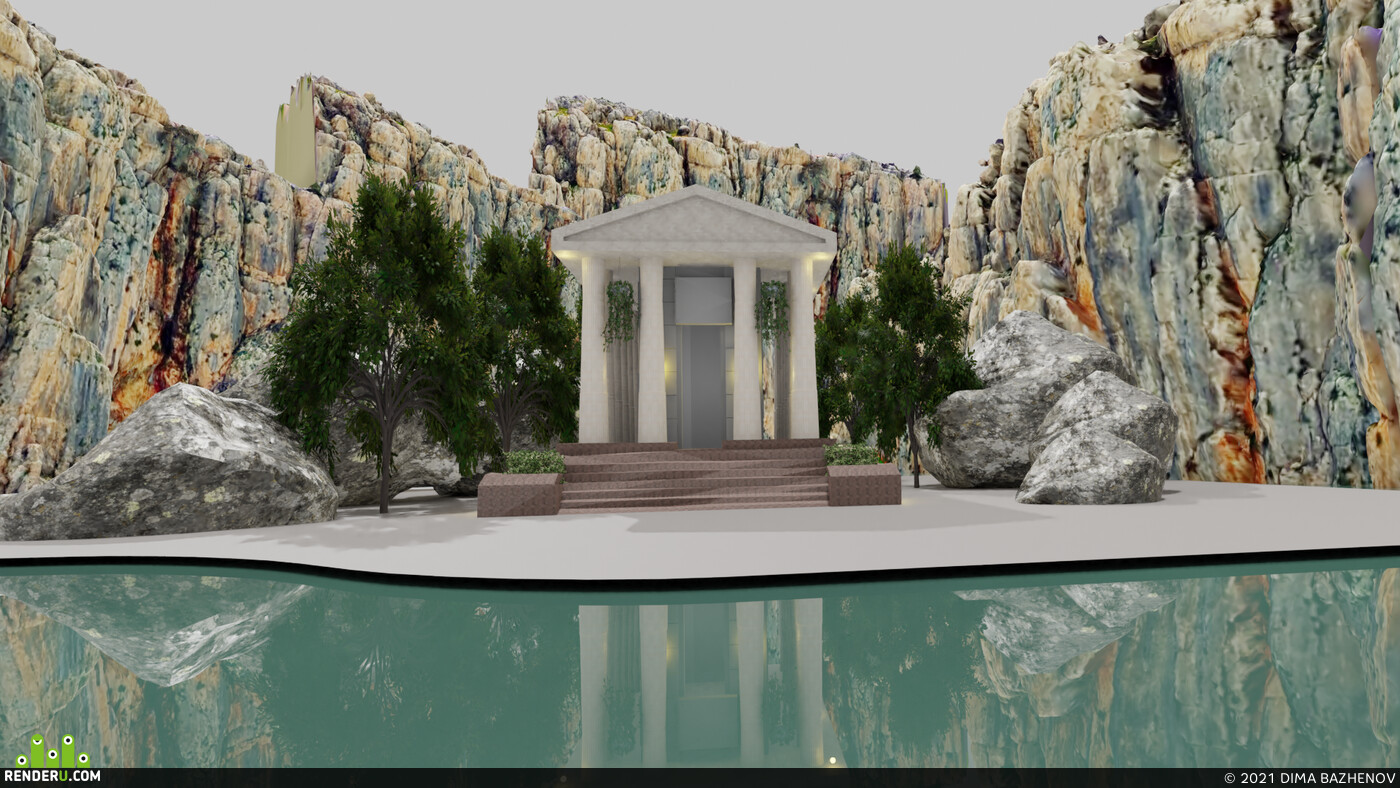DIMA BAZHENOV. Palace in the style of ancient Greek architecture