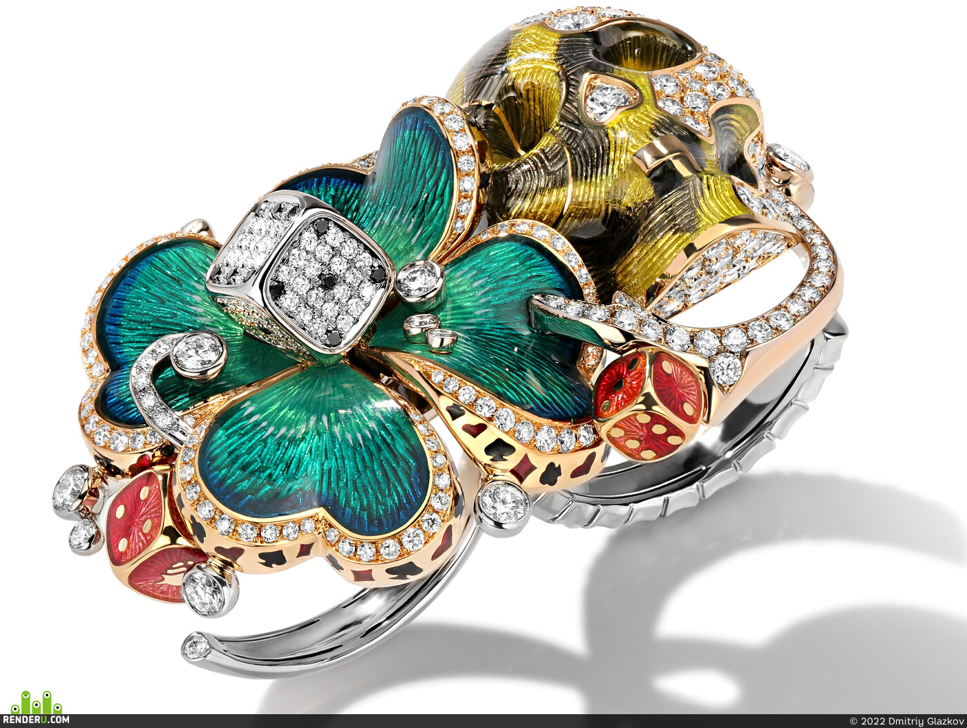 Dmitriy Glazkov. Ring “Lucky Scull”