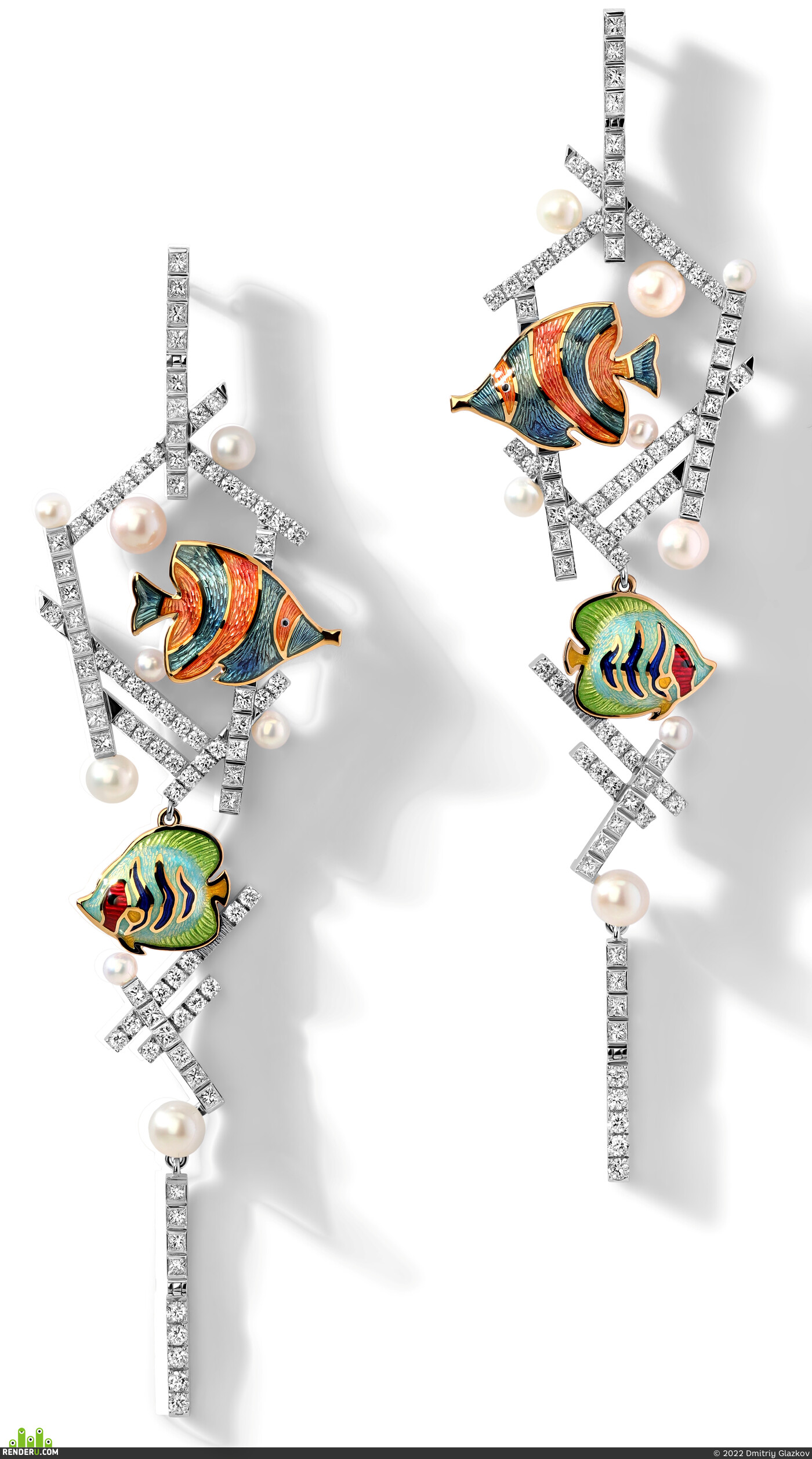 Dmitriy Glazkov. Earrings “Fish”