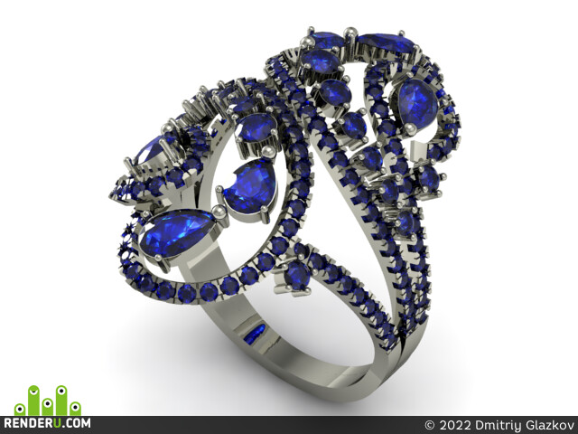 Dmitriy Glazkov. Grasshopper Rhino jewellery ring