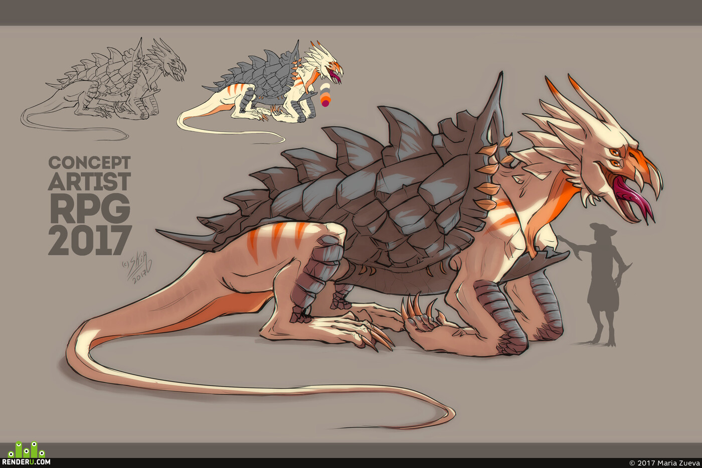 Maria Zueva. stone tortoiseshell dragon