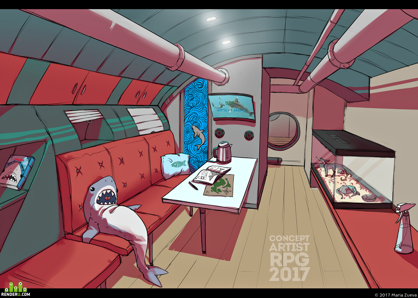 Maria Zueva. captain's cabin