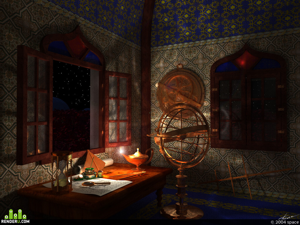 space. Samarkand, 1448g. Pokoi hana Ulugbeka, vnuka Timur - Lenga.