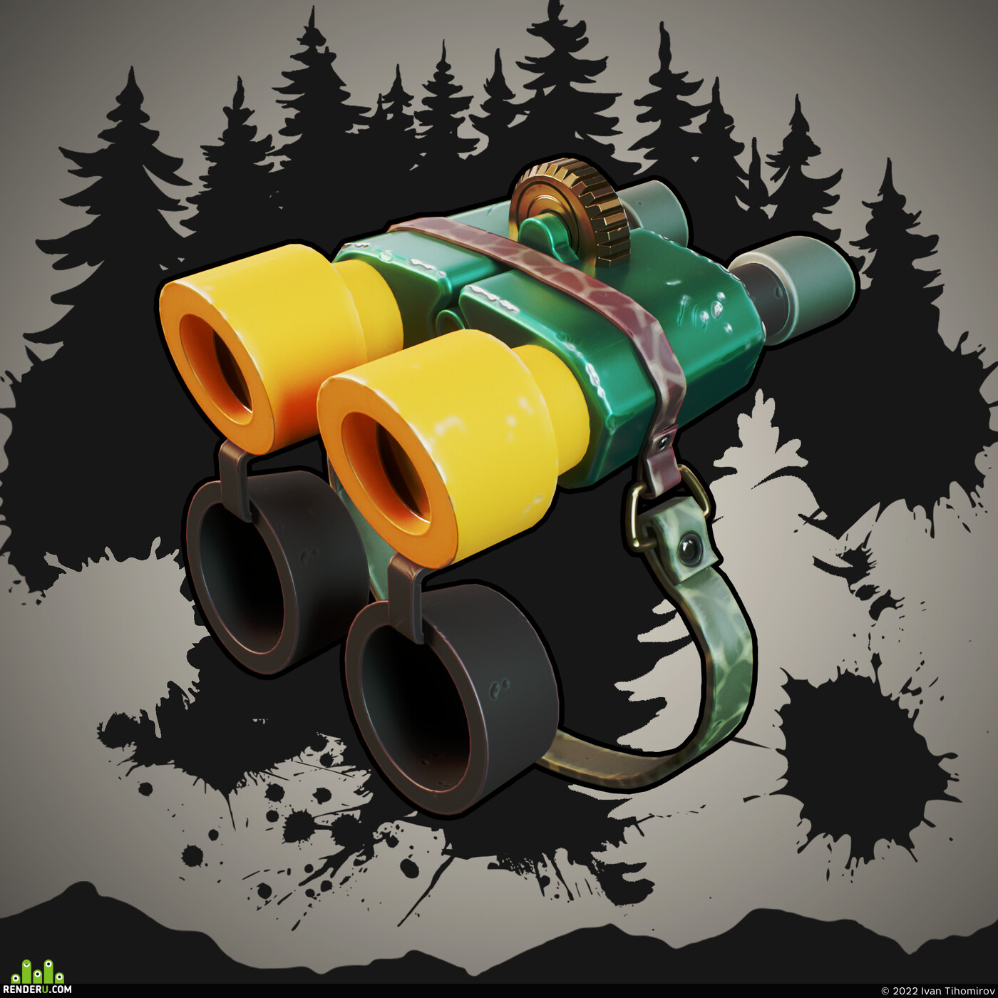Ivan Tihomirov. Stylized binocole
