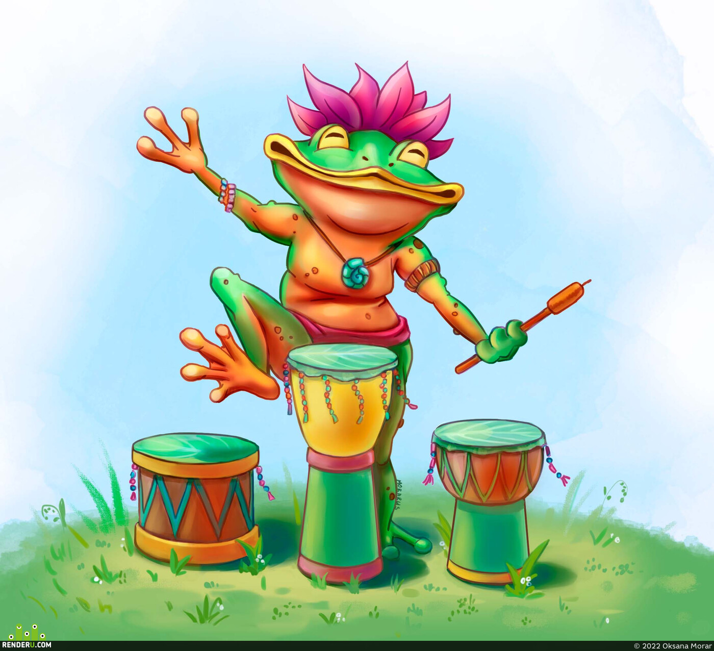 Oksana Morar. Happy Frog drummer