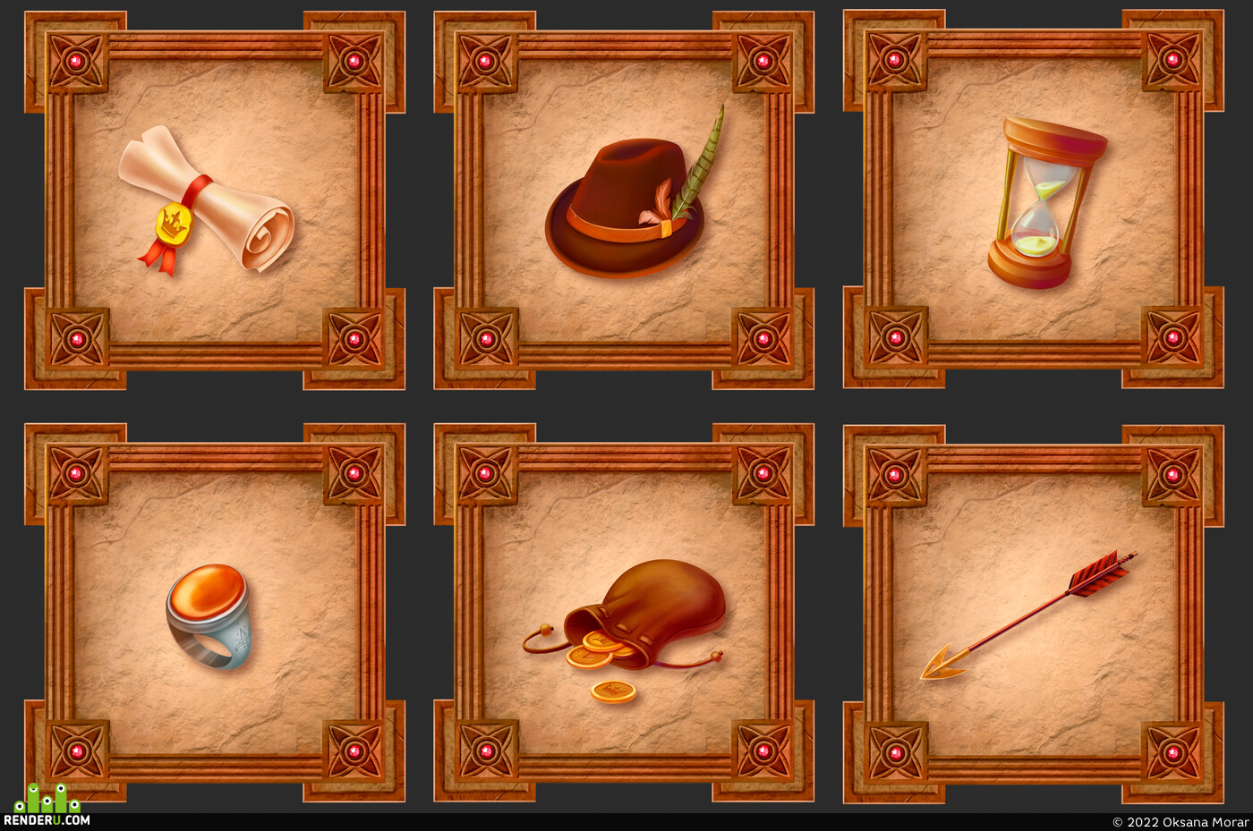 Oksana Morar. Medieval icon set