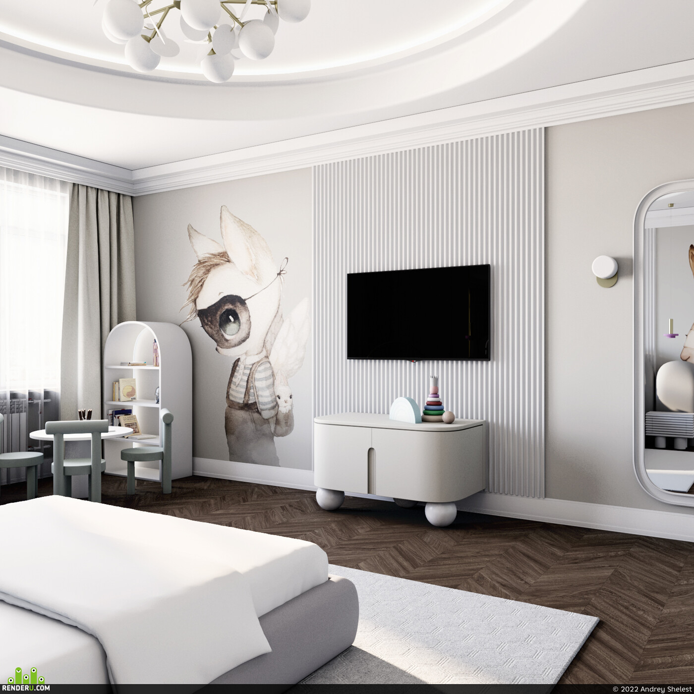 Andrey Shelest. White Children Bedroom