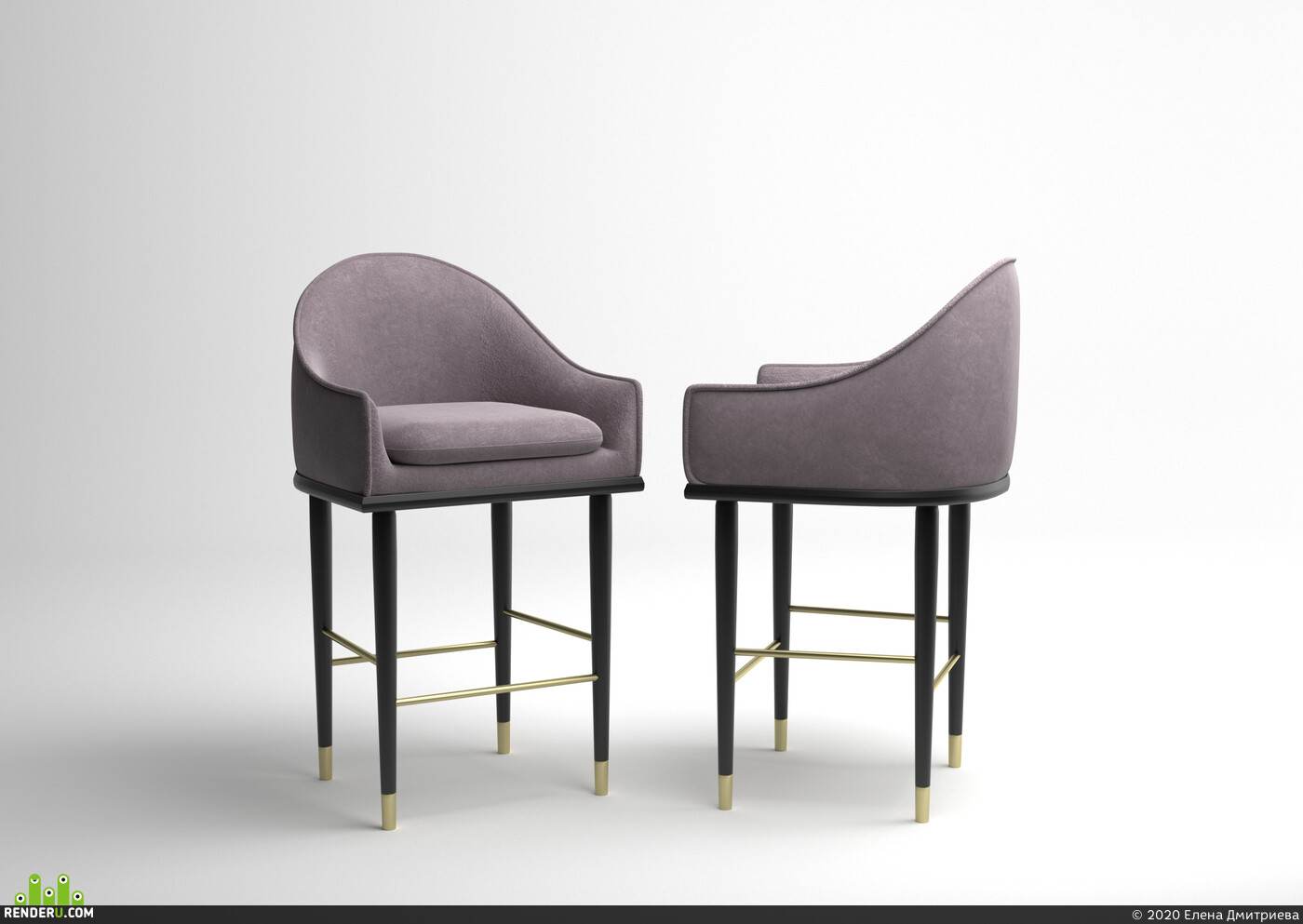 Елена Дмитриева. 3D models of upholstered furniture