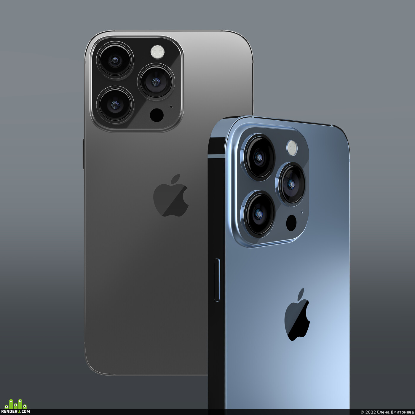 Елена Дмитриева. 3D MODEL IPHONE 13 PRO MAX