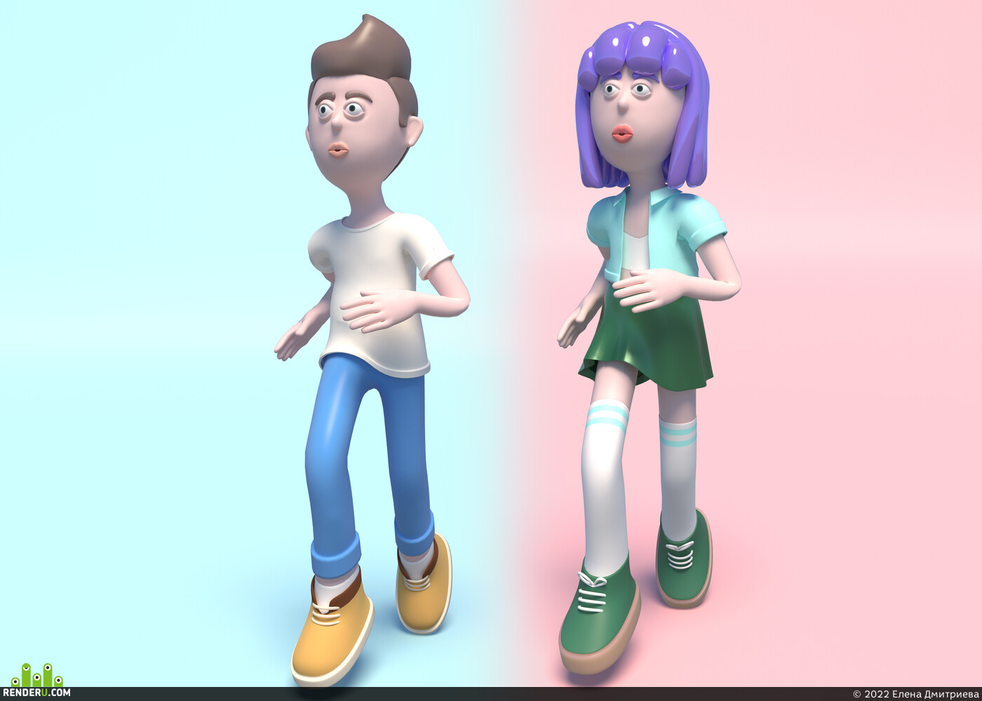 Елена Дмитриева. SET OF CHARACTER 3D