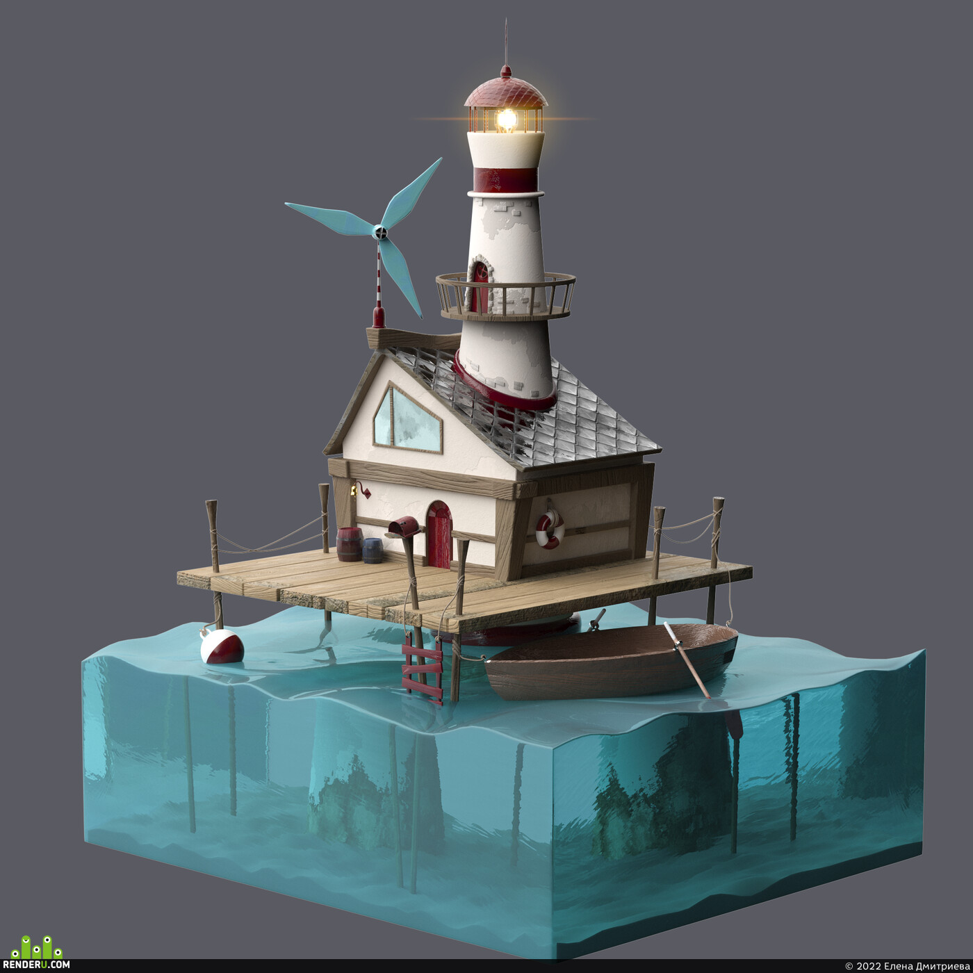 Елена Дмитриева. 3D MODEL OF THE LIGHTHOUSE