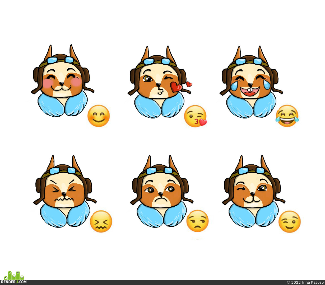 Irina Pasusu. stickers-emoji