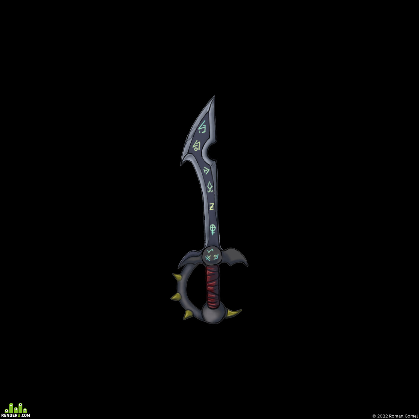 Roman Gomel. damascus dagger