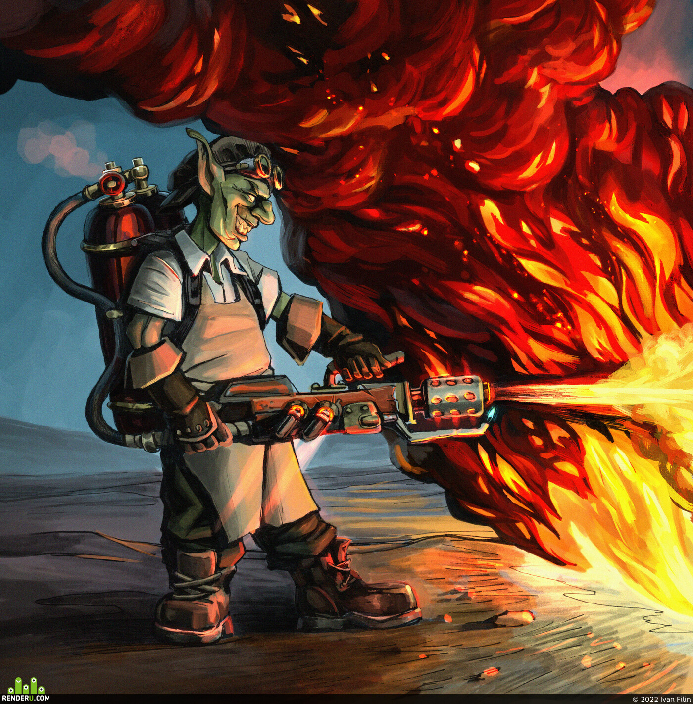 Ivan Filin (Filin Ivan). Obsessed with fire (Gobtober 2022#18)