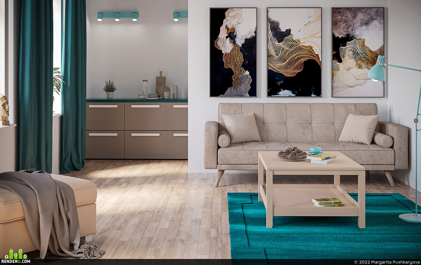 Margarita Pushkaryova. Living room visualization