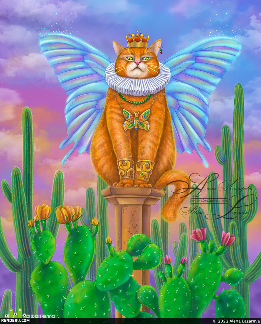 Alena Lazareva. magic King cat