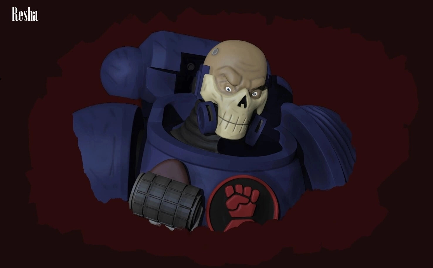 Alex Reshetnyack. Crimson Fist / Warhammer 40k