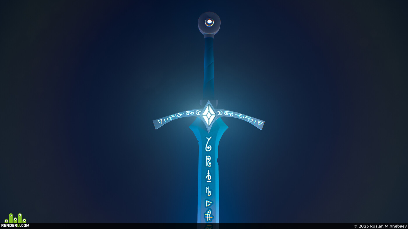 Ruslan Minnebaev. Sword low poly