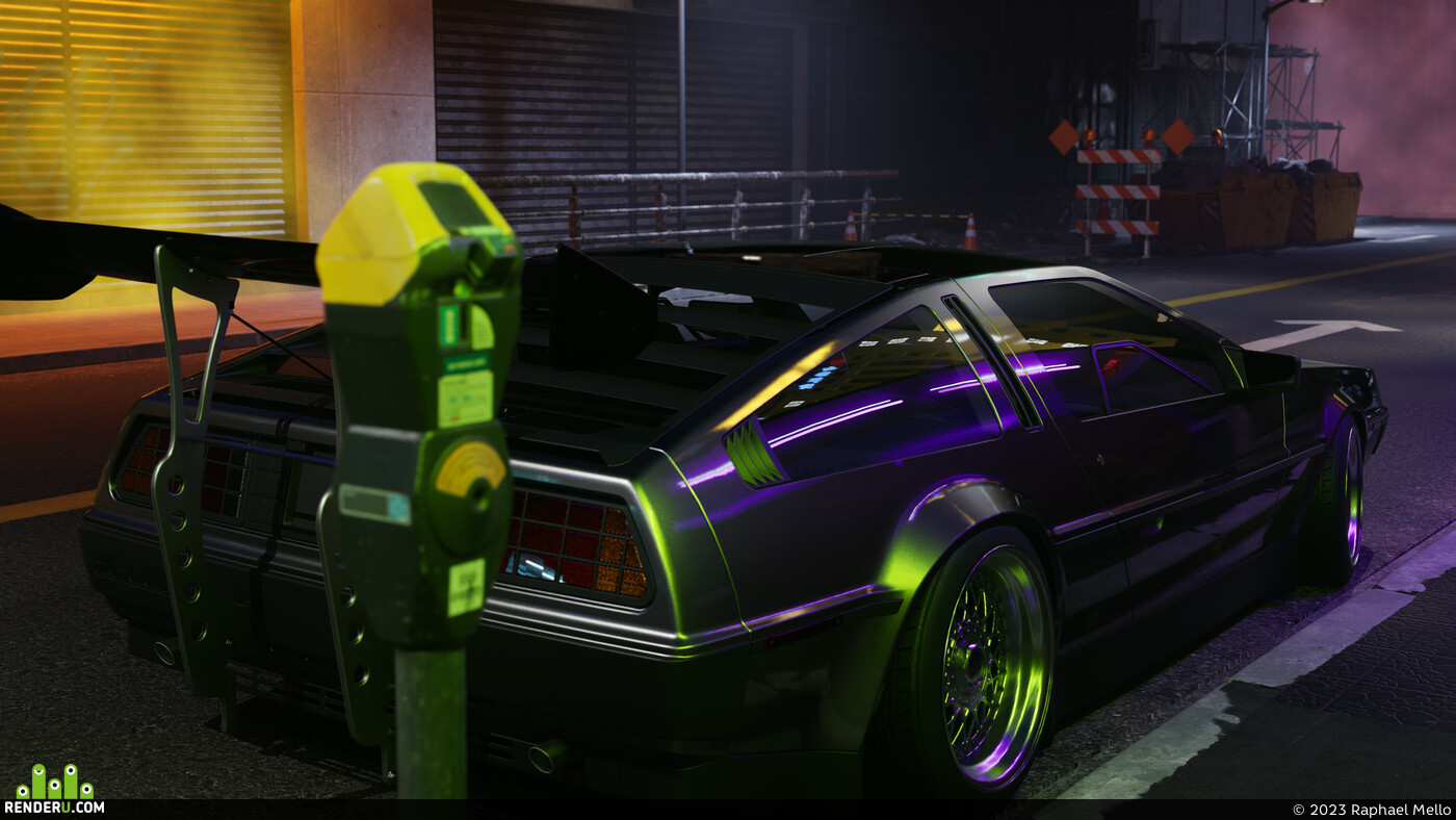 Raphael Mello. DeLorean Night Street