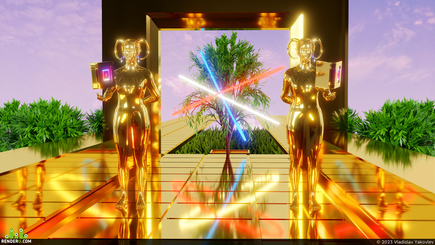 Vladislav Yakovlev. Golden statues