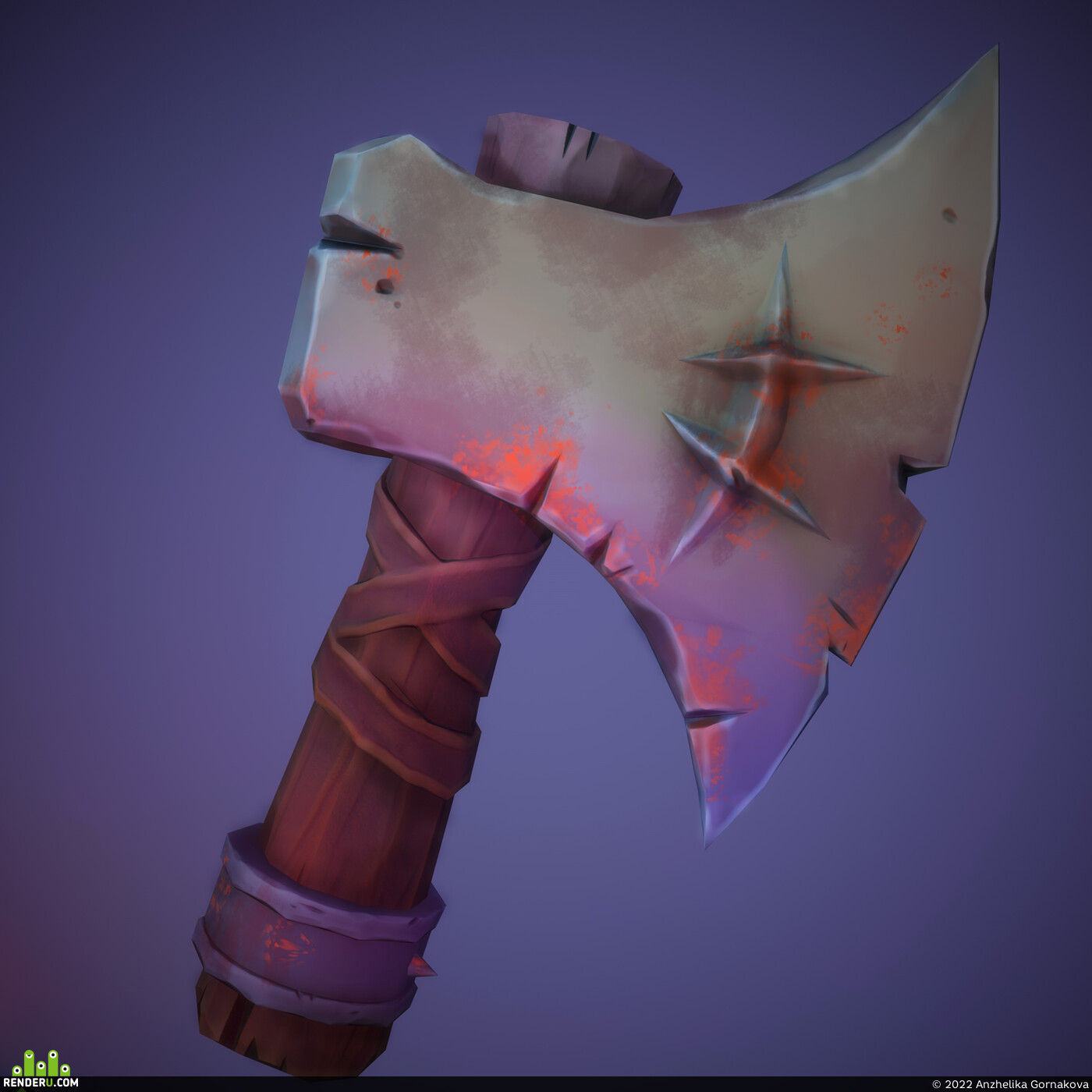 Anzhelika Gornakova. 3D model "Stone hummer"