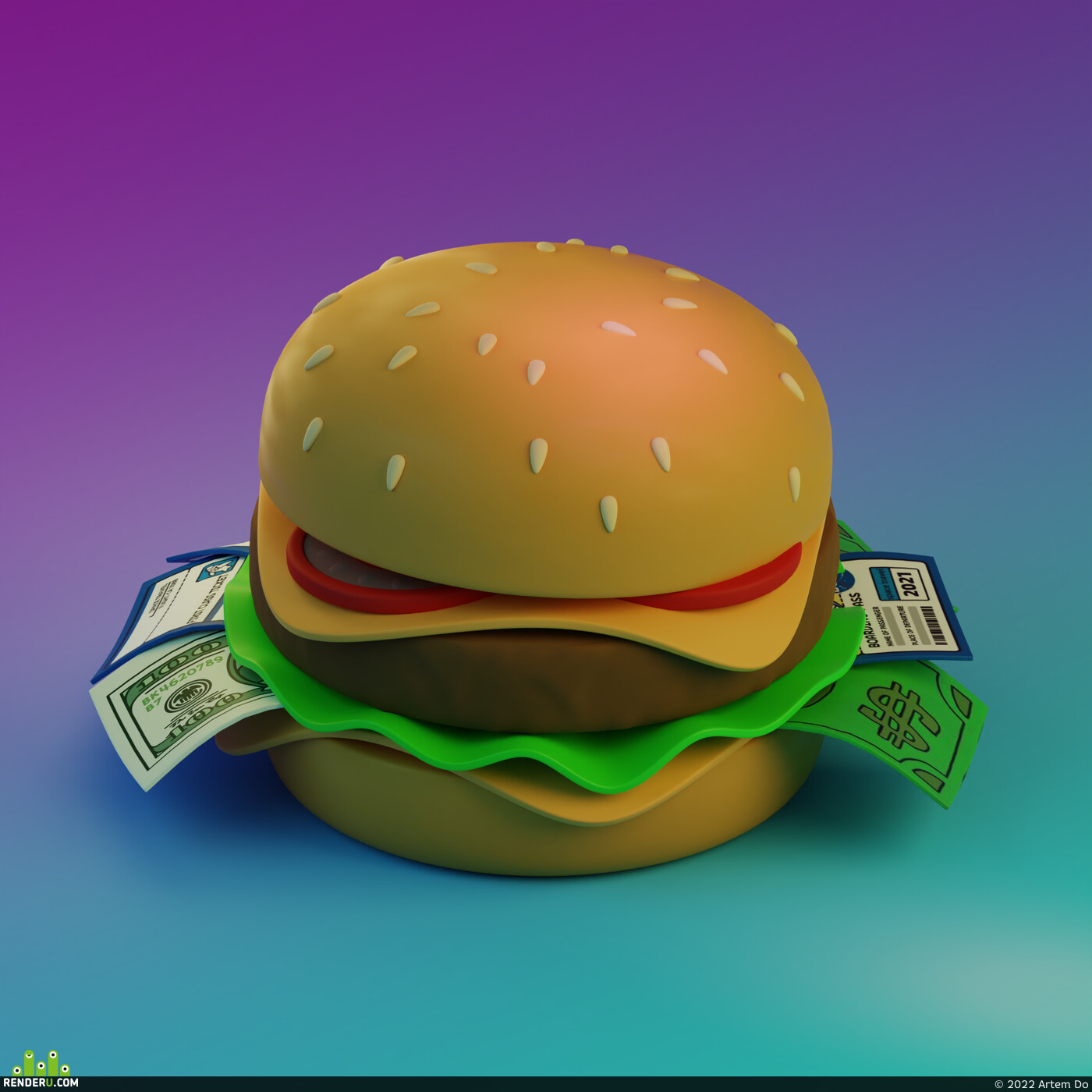 Artem Do. NFT hamburger