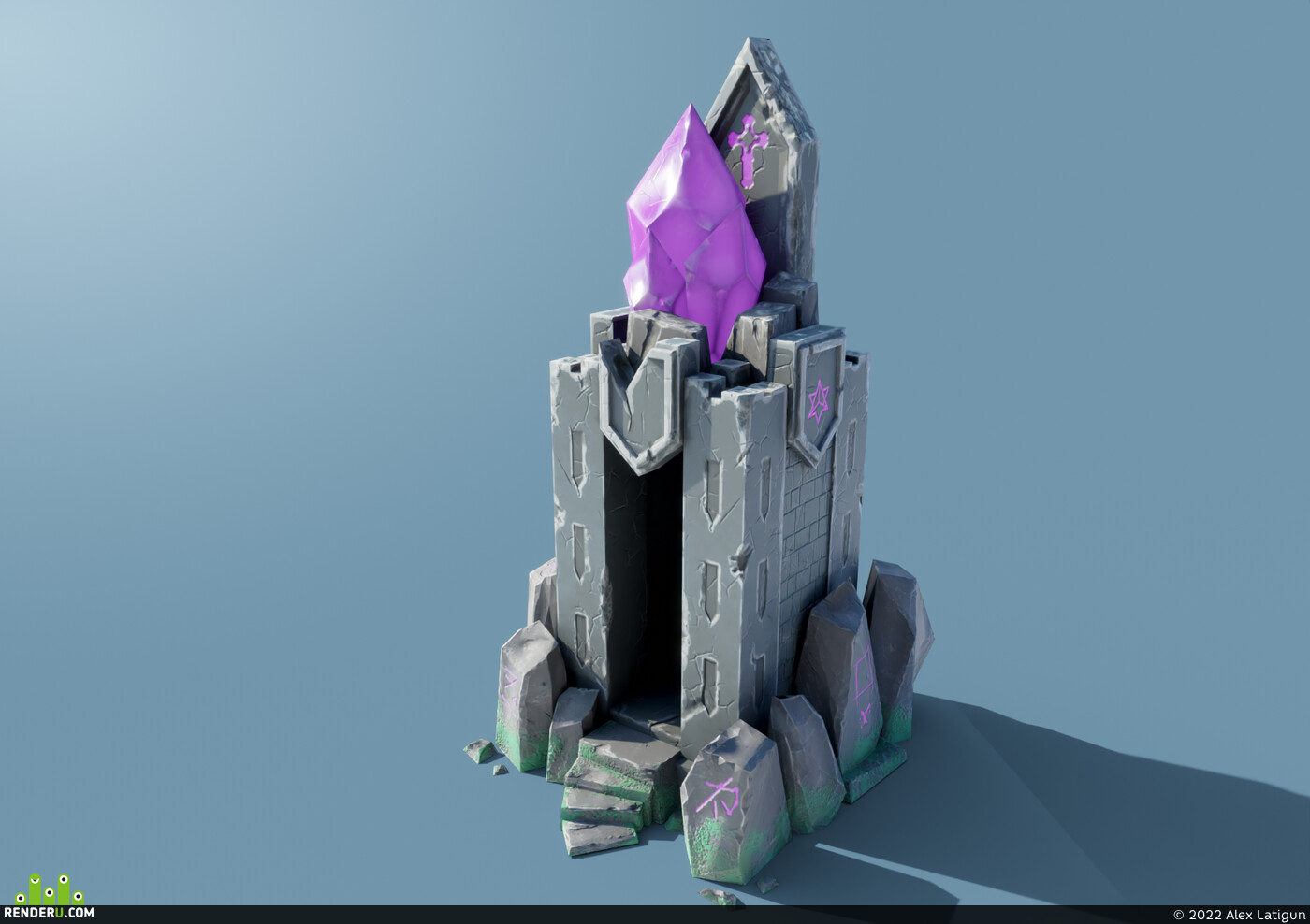 Alex Latigun. Magic Tower - game ready model