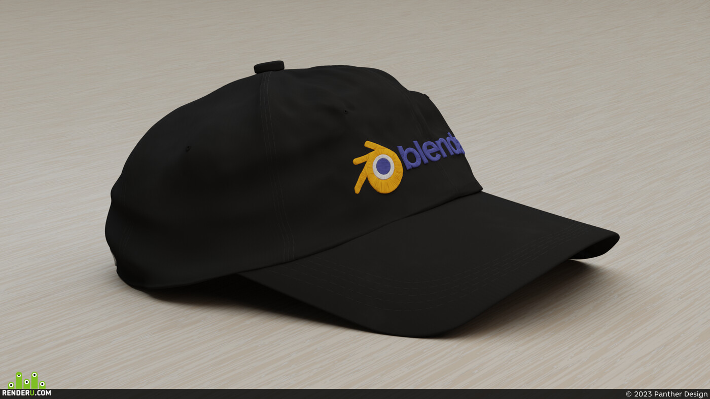 Panther Design. Baseball cap in 3D | Blender