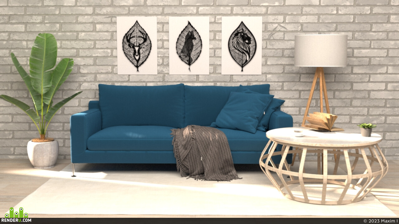 Maxim I. Living room interior