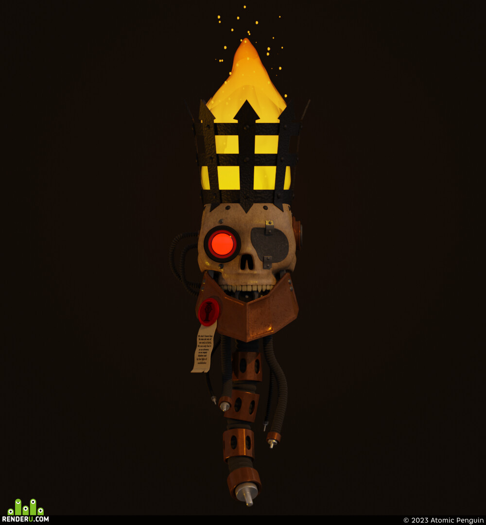 Atomic Penguin. ServoSkull