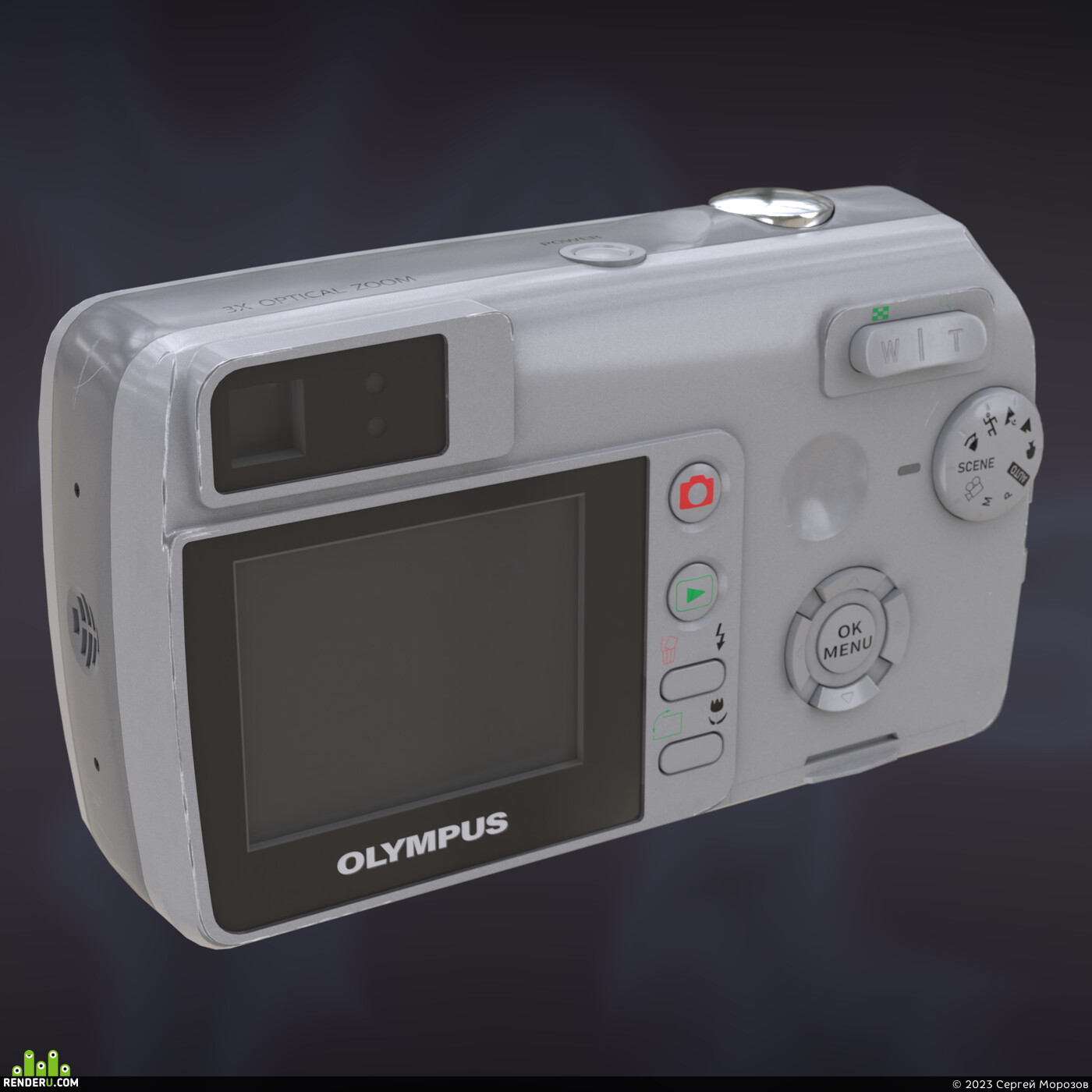 Сергей Морозов. Camera Olympus C-500. Low-poly model for visualization