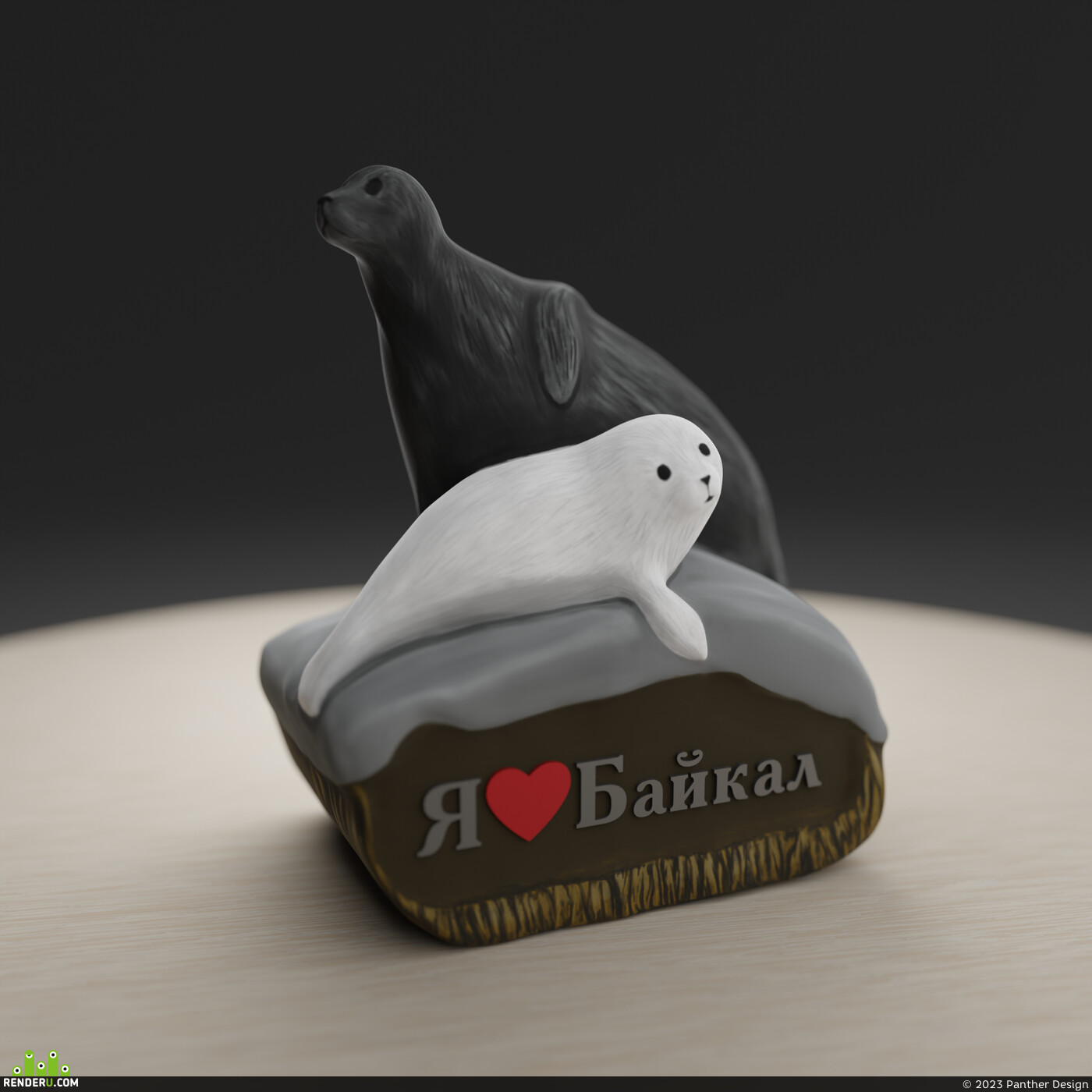 Panther Design. Baikal Seals Figurine | Blender