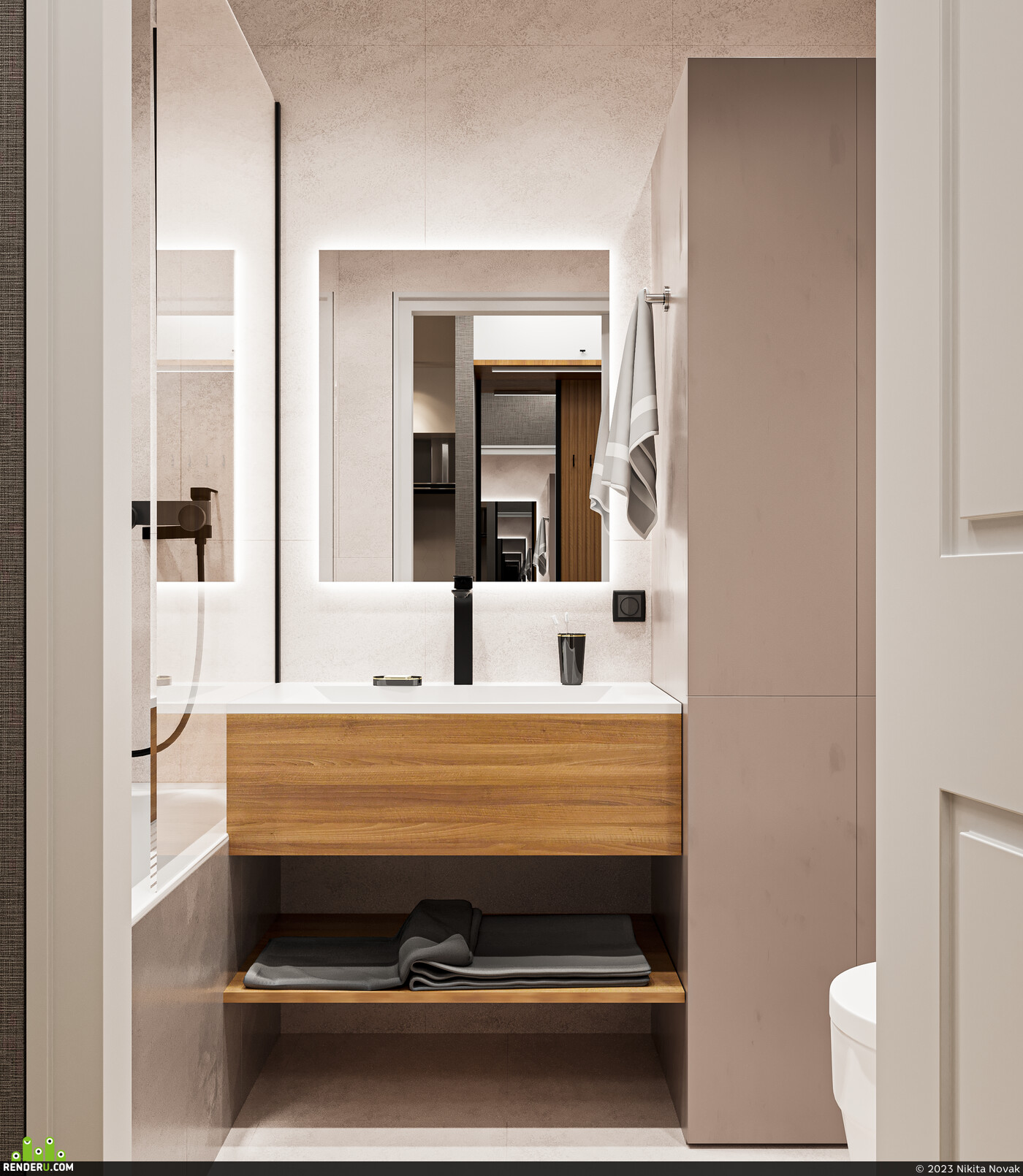 Nikita Novak. Design project of an apartment for a student